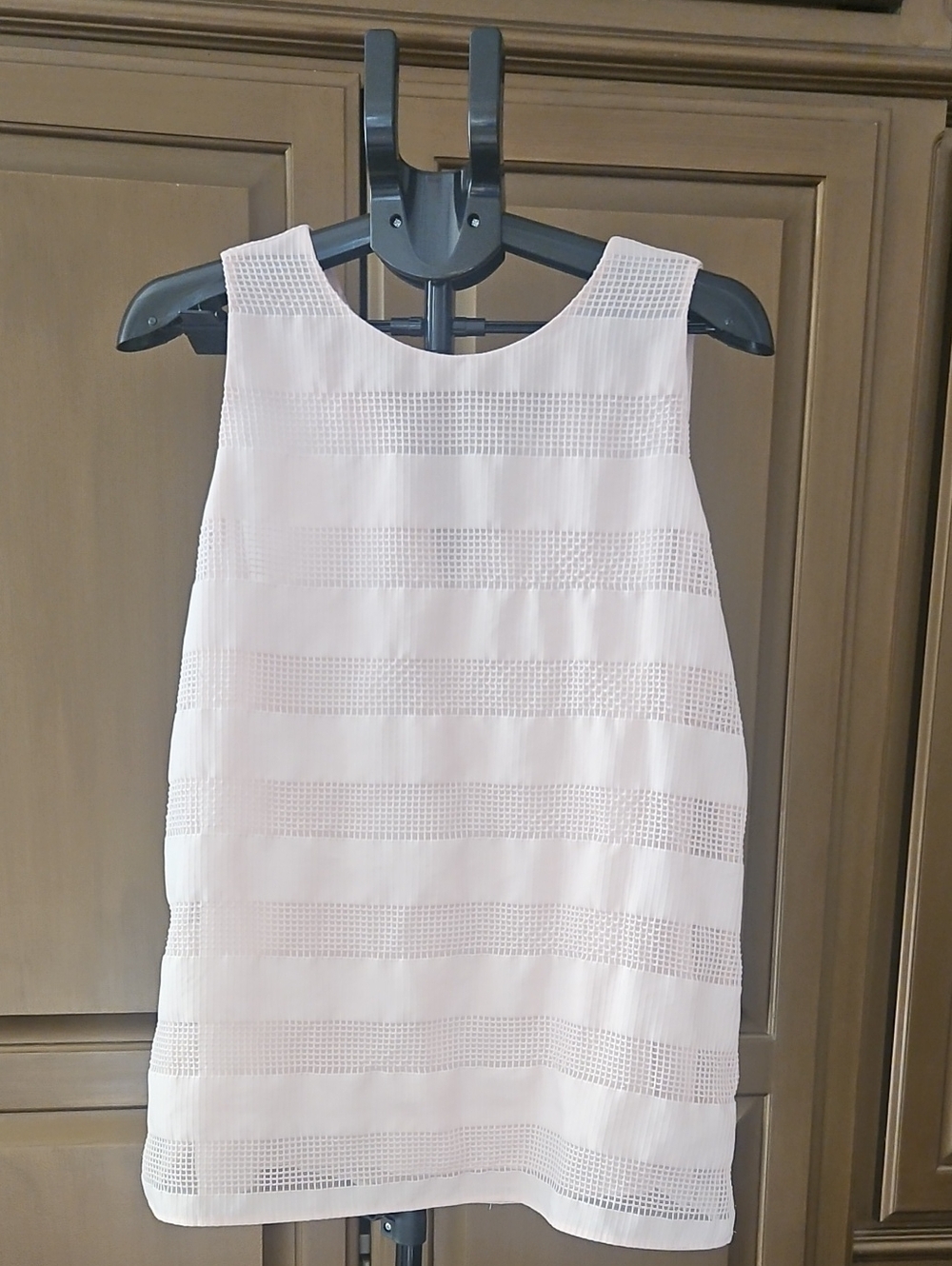 Ann Taylor Blush White Sleeveless Shift Dress